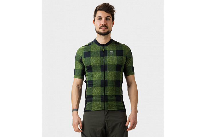 Веломайка мужская ALE MAGLIA MC / SS JERSEY SCOTTISH OFF ROAD - GRAVEL VERDE/GREEN